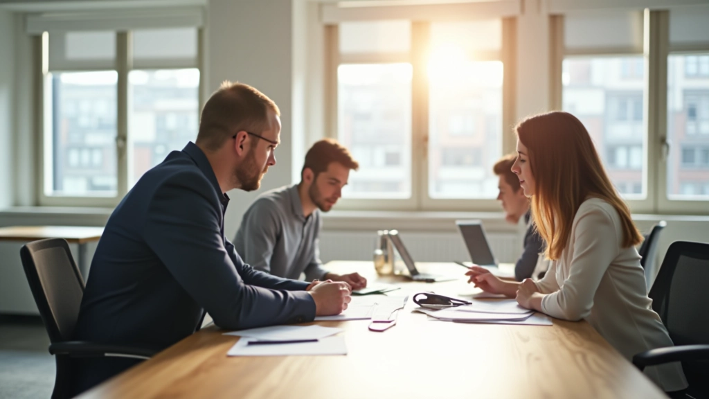 Modernes Finanzberatungsbüro mit professionellen Beraterinnen und Beratern